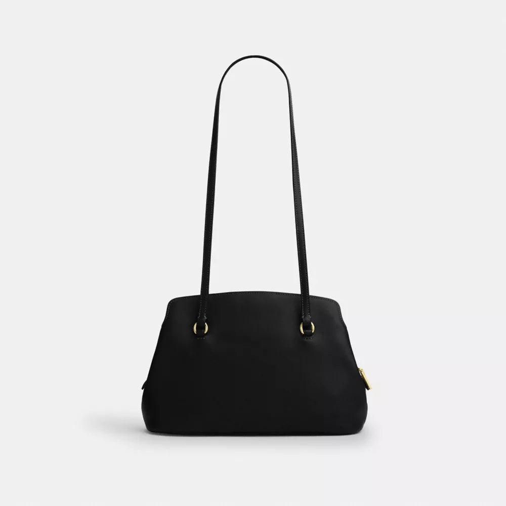 Elise Shoulder Bag - Natural Grain Leather/Gold/Black