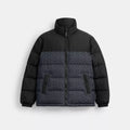 Signature Down Jacket In Recycled Polyester - Charcoal Signature