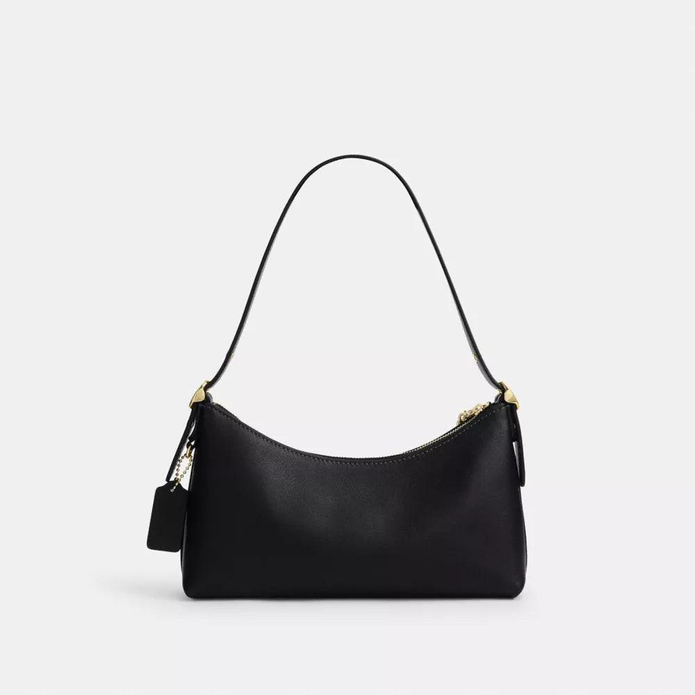 Emeilia Shoulder Bag - Natural Grain Leather/Gold/Black