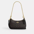 Teri Mini Crossbody Bag In Signature Canvas - Signature Canvas/Gold/Walnut/Black