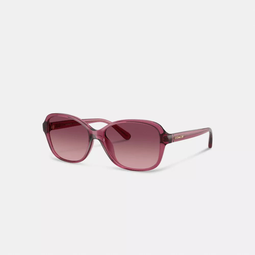 Oversized Oval Sunglasses - Berry