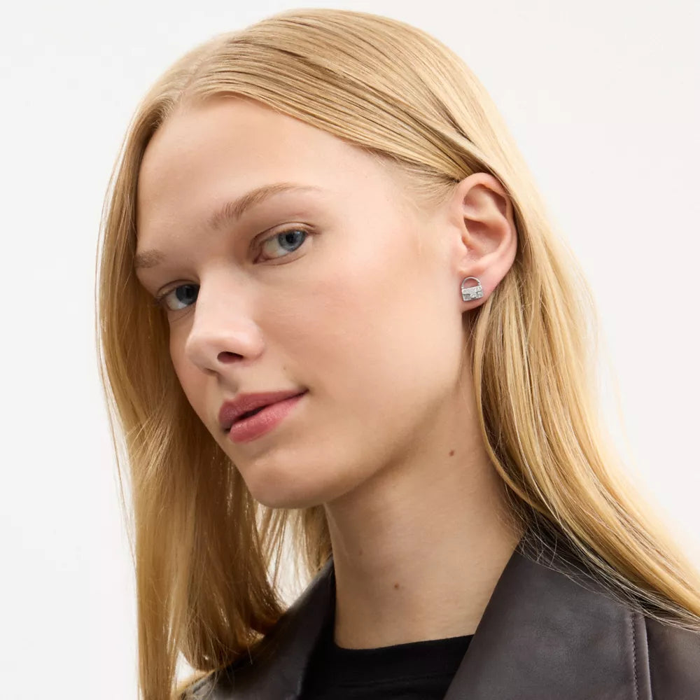 Pavﾨﾦ Tabby Stud Earrings - Silver/Clear