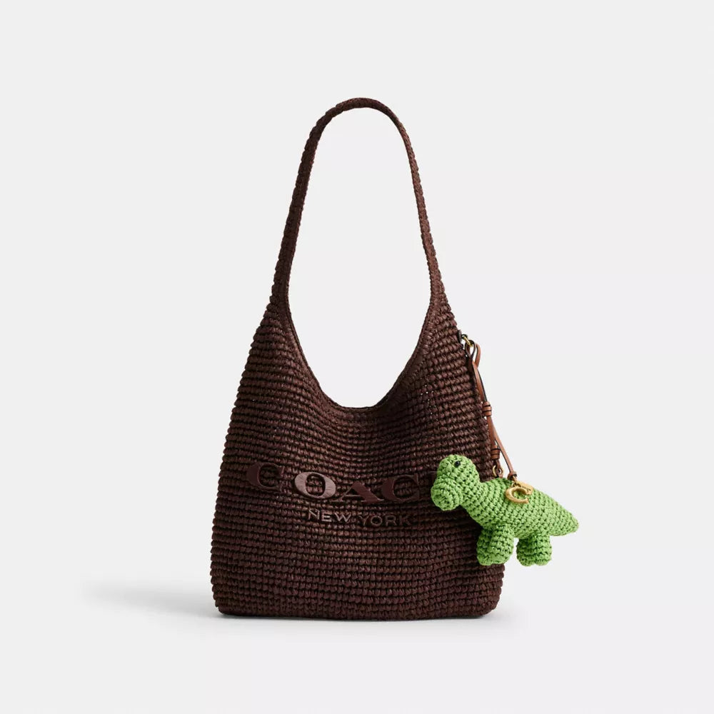 Dino Bag Charm - Brass/Multi