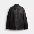 Loved Oversized Leather Jacket - Black