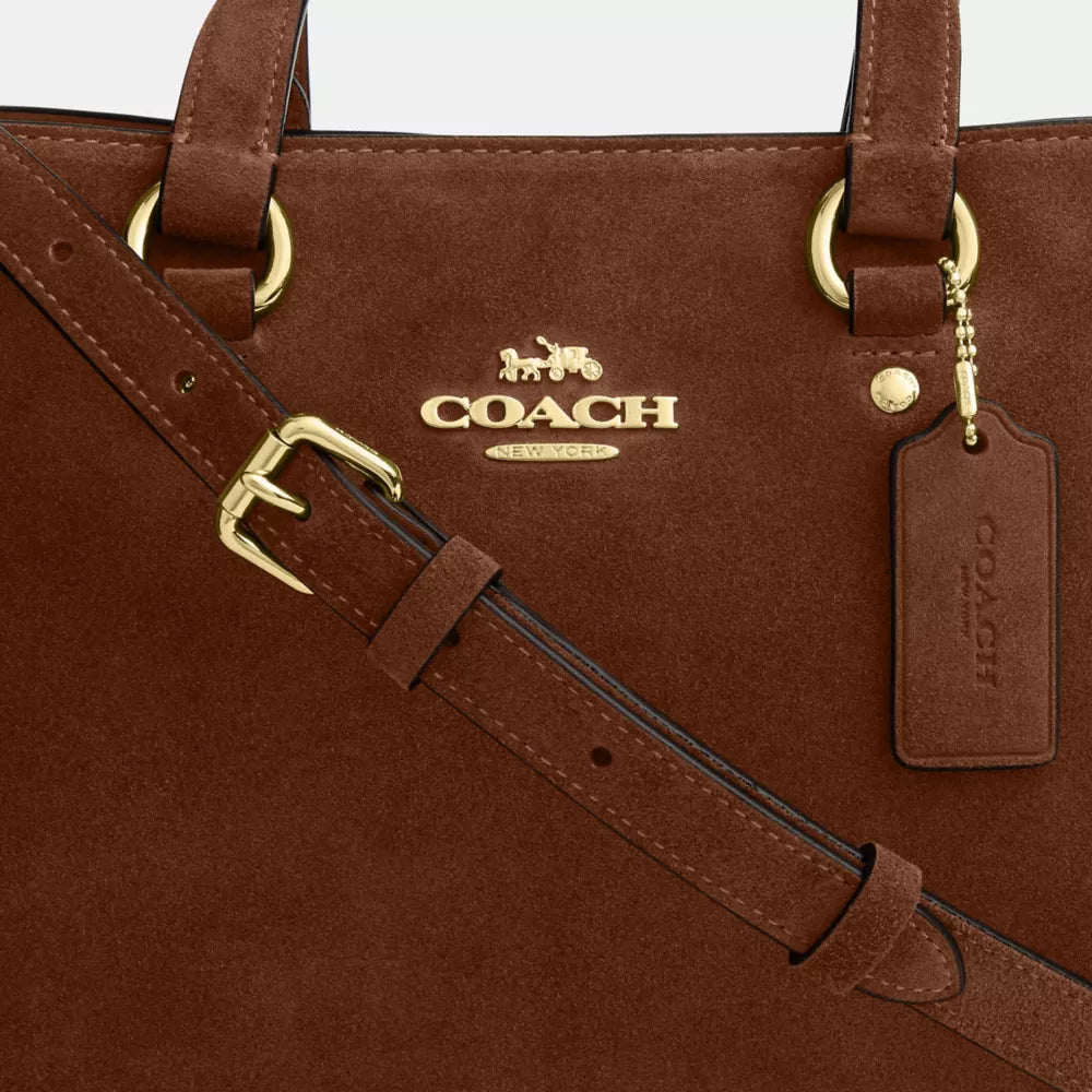 Station Carryall Bag - Suede/Gold/Warm Brown