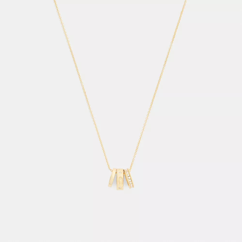 Repeated C Rondelle Necklace - Gold