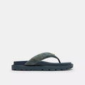 Brynn Thong Sandal In Loved Denim - Dark Indigo