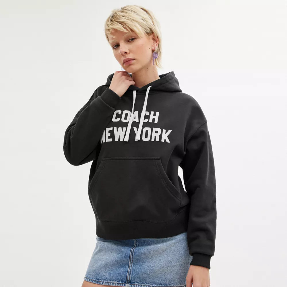 Hoodie Sweatshirt - Cotton/Black