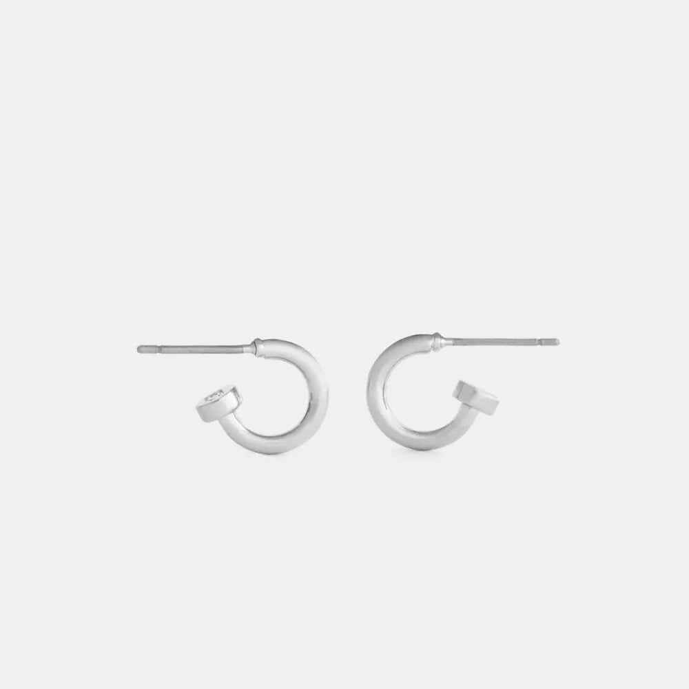 Mini Hoop Earrings - Silver