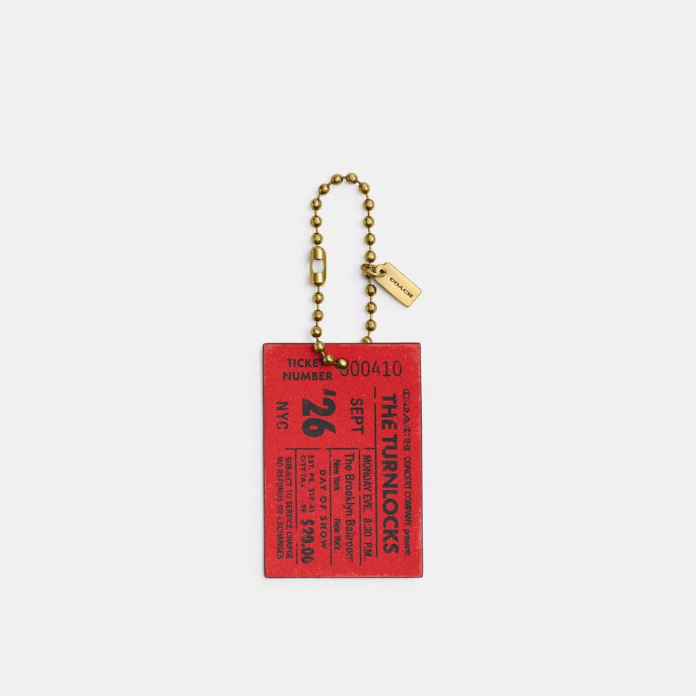 The Turnlocks Concert Ticket Bag Charm - B4/Bright Poppy