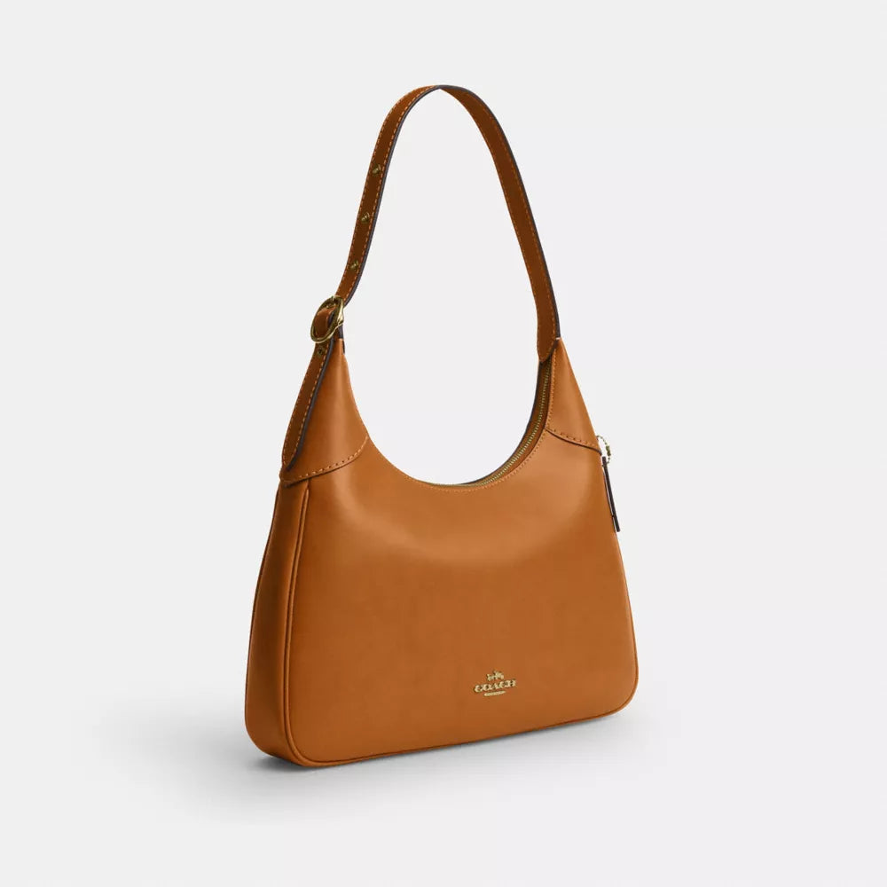 Ella Shoulder Bag - Smooth Leather/Gold/Brown