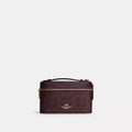 Cosmetic Case In Signature Canvas - Signature Canvas/Gold/Black Currant