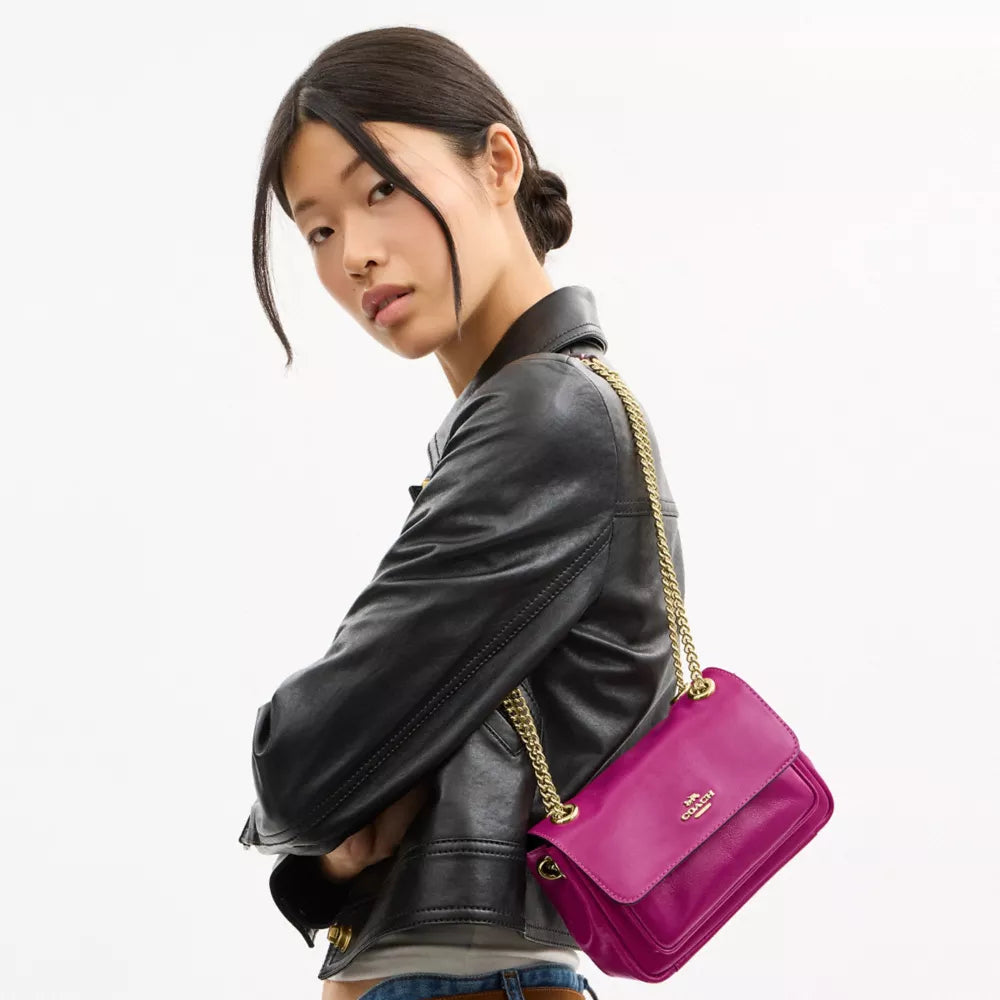 Elodie Crossbody Bag 18 - Crinkle Leather/IM/Magenta