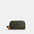 Small Travel Kit In Signature Camo Print - Signature Canvas/Silver/GREEN