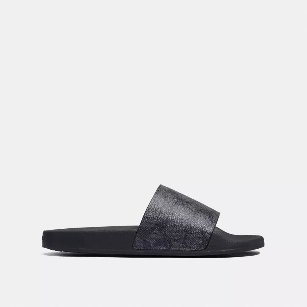 Udele Sport Slide In Signature Canvas - Charcoal/Black