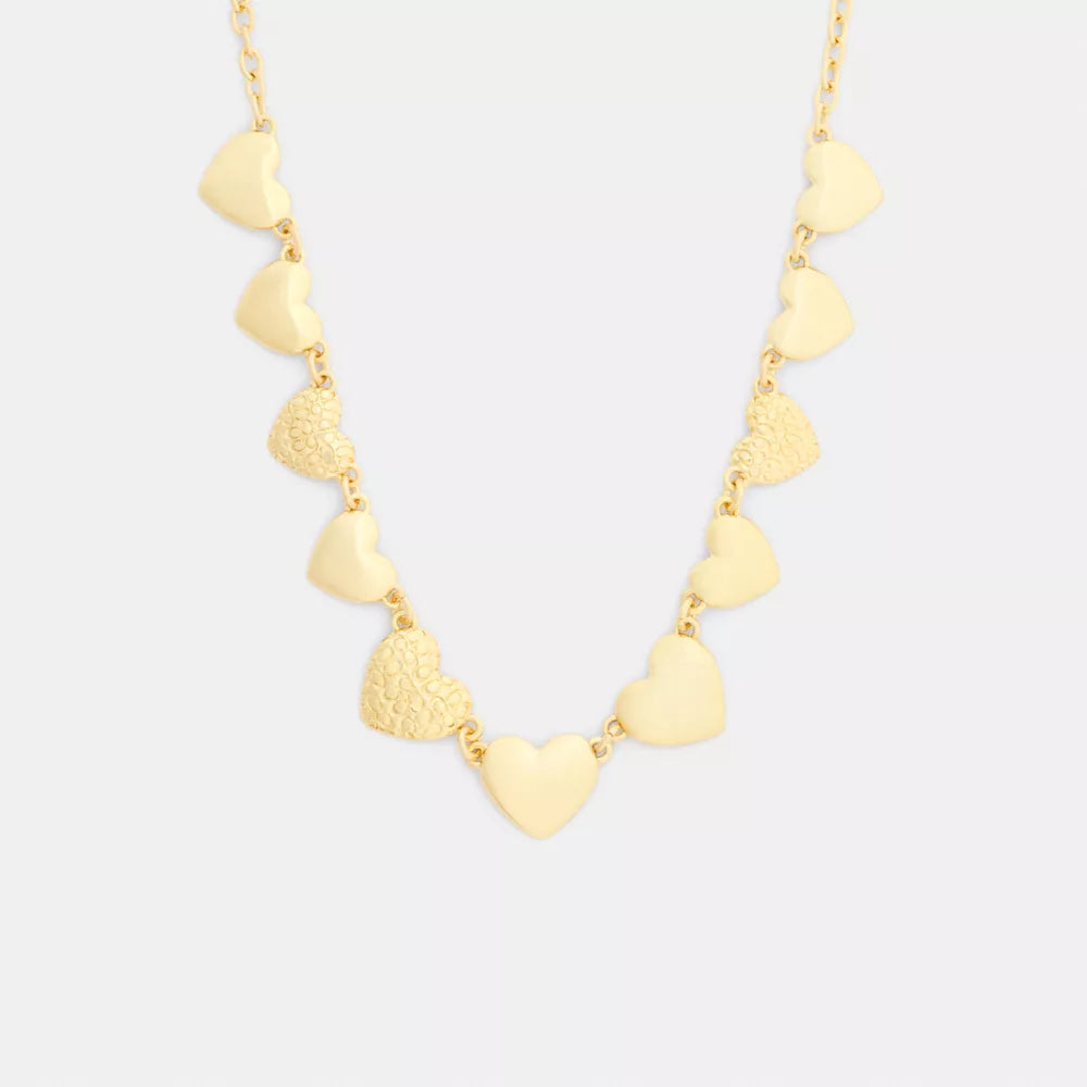 Signature Heart Statement Necklace - Gold