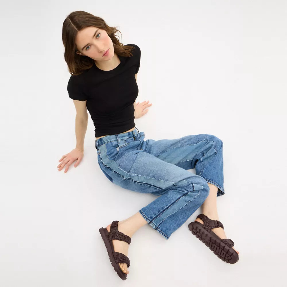 Brynn Raffia Sandal - Maple