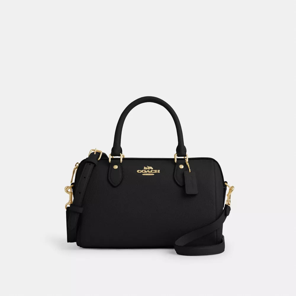 Rowan Satchel Bag - Gold/Black