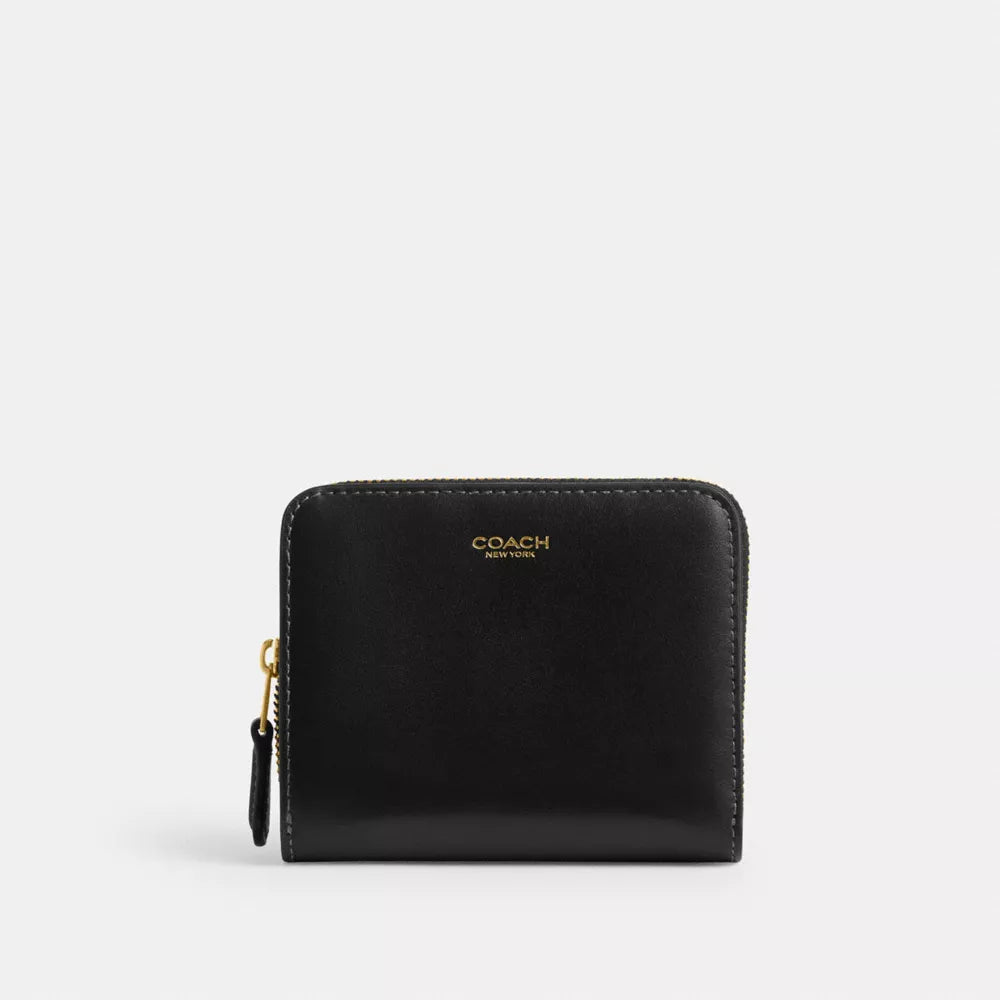 New York Billfold Wallet - Smooth Leather/Brass/Black