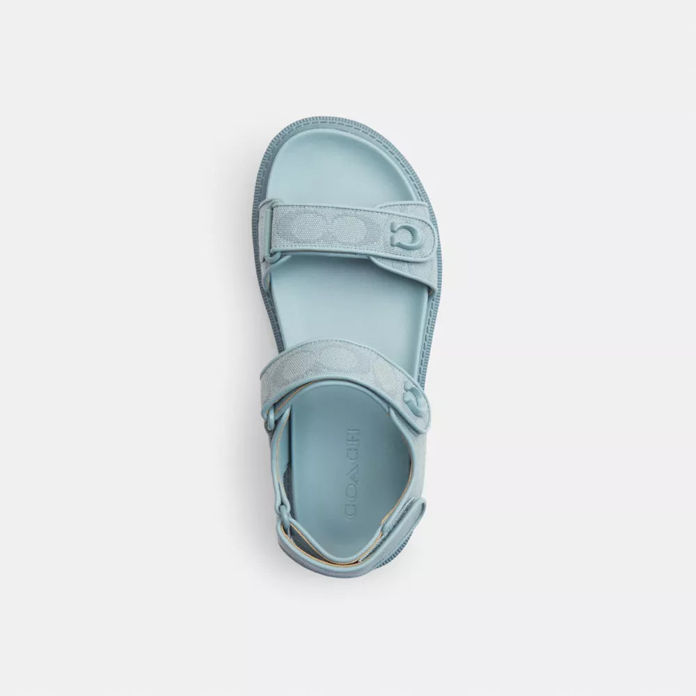 Brynn Sandal In Signature Canvas - Sea Mist