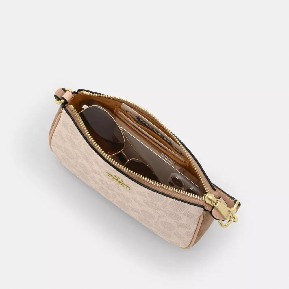 Nolita 19 In Blocked Signature Canvas - Gold/Sand/Tan
