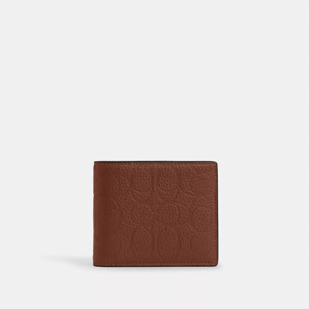 3-In-1 Wallet In Signature Leather - Vintage Brown