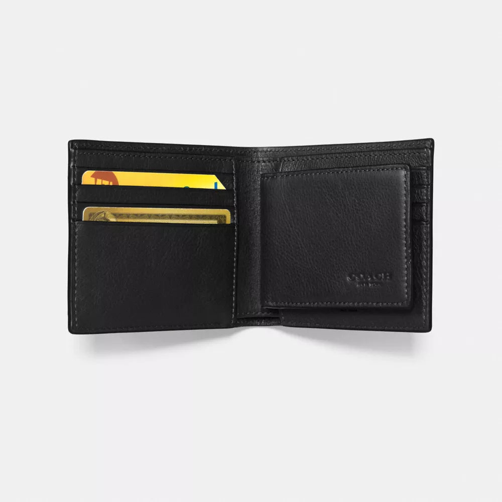 3-In-1 Wallet - Pebbled Leather/Black