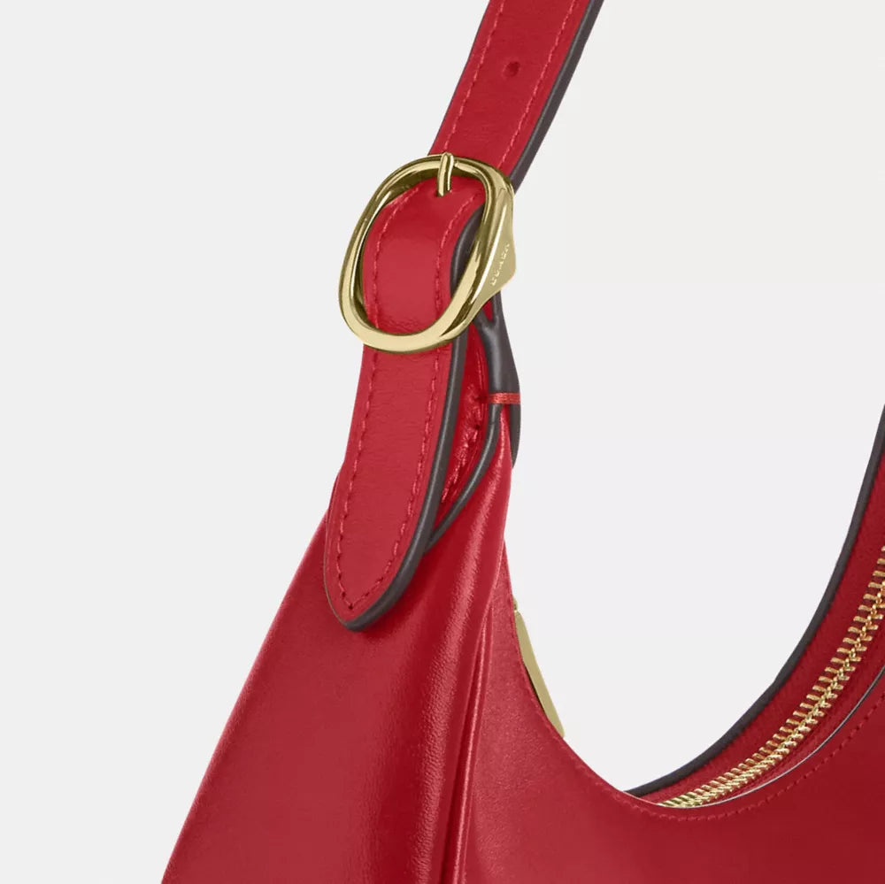 Emily Shoulder Bag - Crinkle Leather/Gold/Poppy