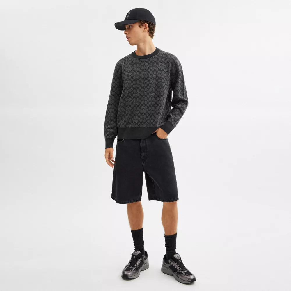 Signature Crewneck Sweater - Charcoal Signature