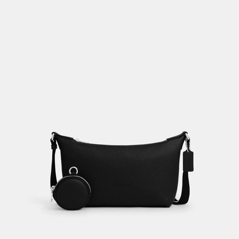 Small Finn Crossbody Bag With Pouch - Silver/Black