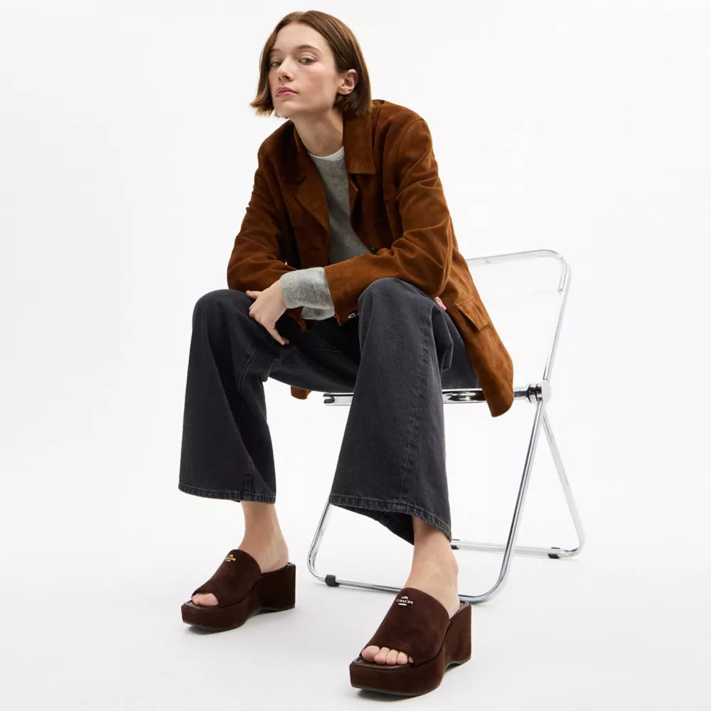 Phoebe Platform Sandal - Maple