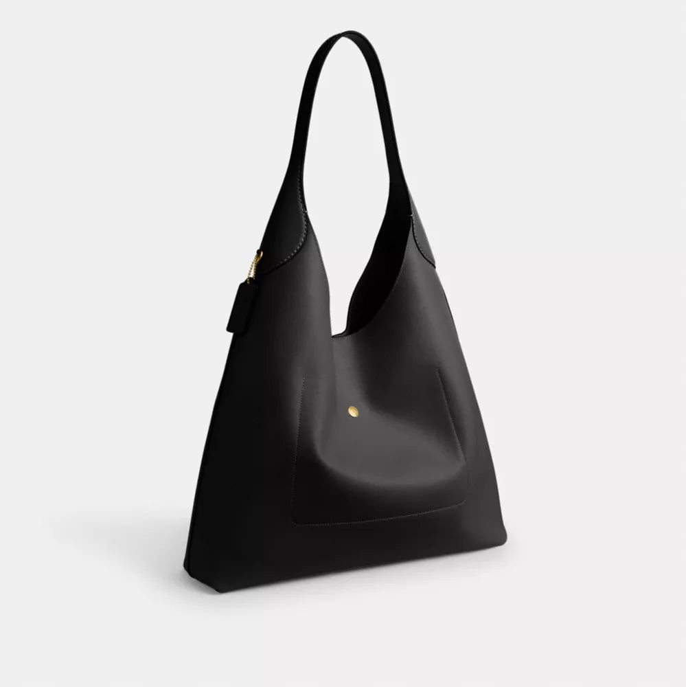 Brooklyn Shoulder Bag 39 - Smooth Leather/Brass/Black