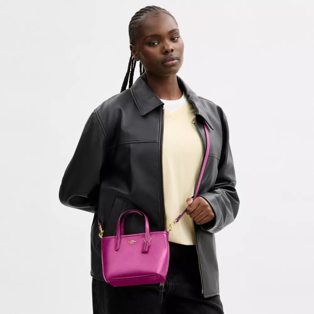 City Mini Tote Bag - Smooth Leather/Im/Magenta