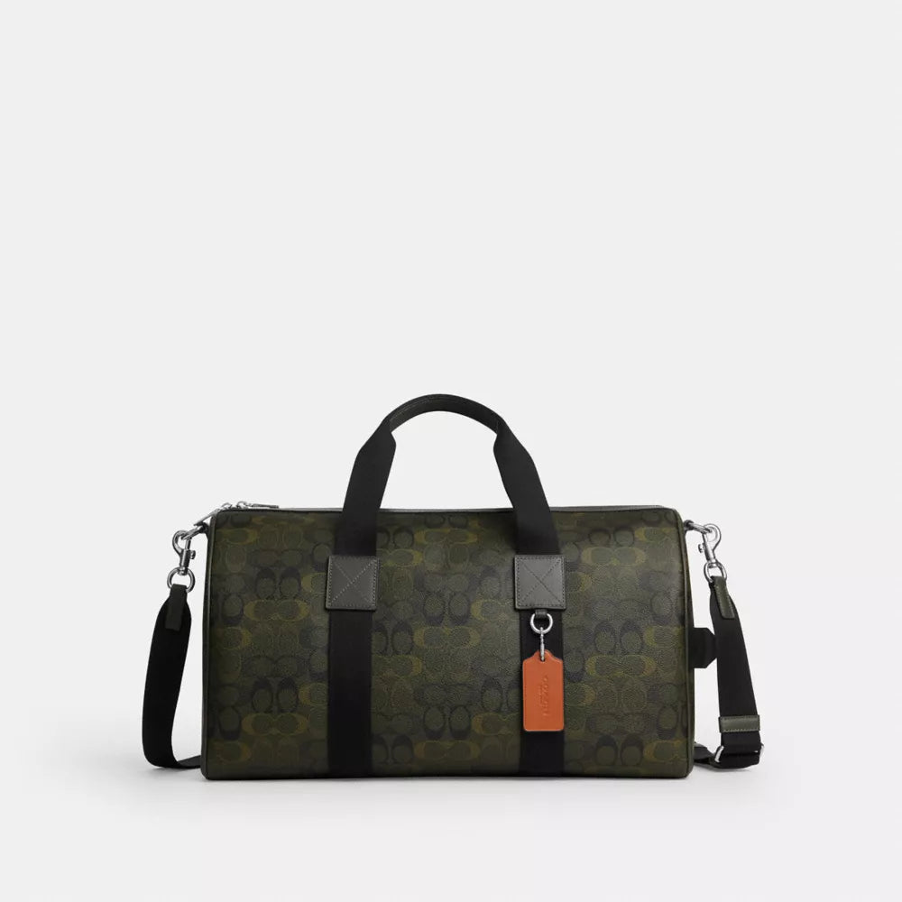 Explorer Duffle Bag 45 In Signature Camo Print - Signature Canvas/Silver/Green