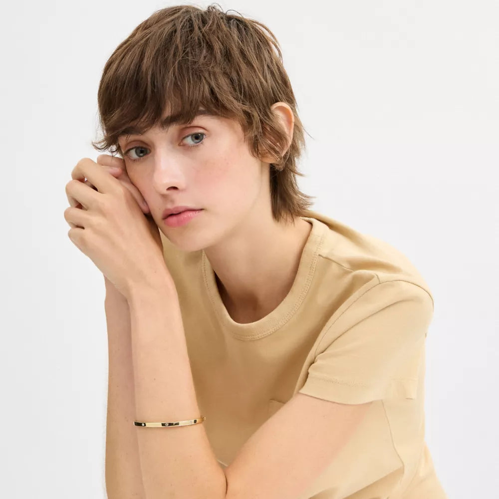 Essential Hinged Bangle - Gold