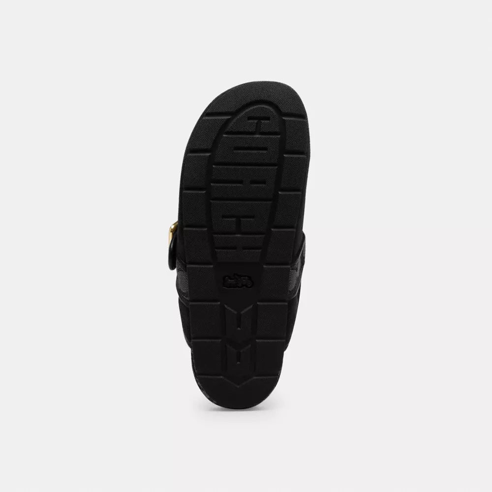 Archival Buckle Clog - Suede/Black
