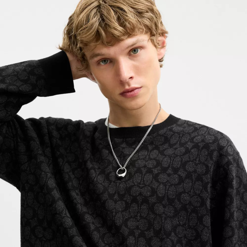 Signature Crewneck Sweater - Black