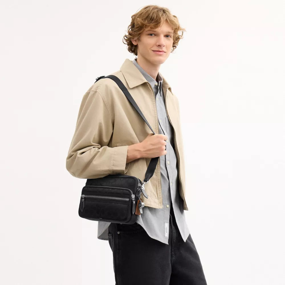 Dakota Crossbody Bag In Signature Nylon - Black