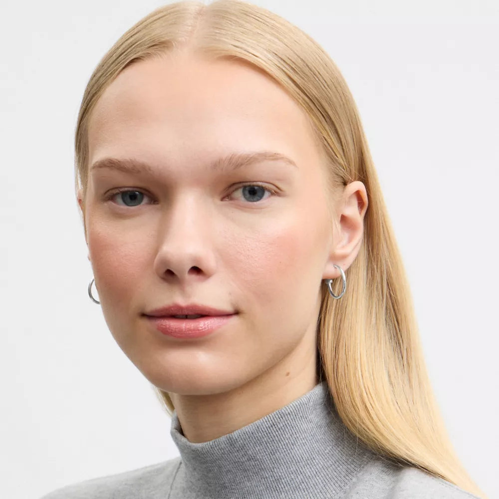 Medium Hoop Earrings - Silver