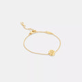 Tea Rose Solitaire Linear Bracelet - Gold