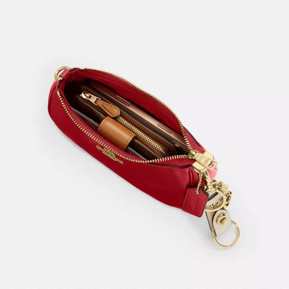 Soft Teri Mini Crossbody Bag - Smooth Leather/Gold/Poppy