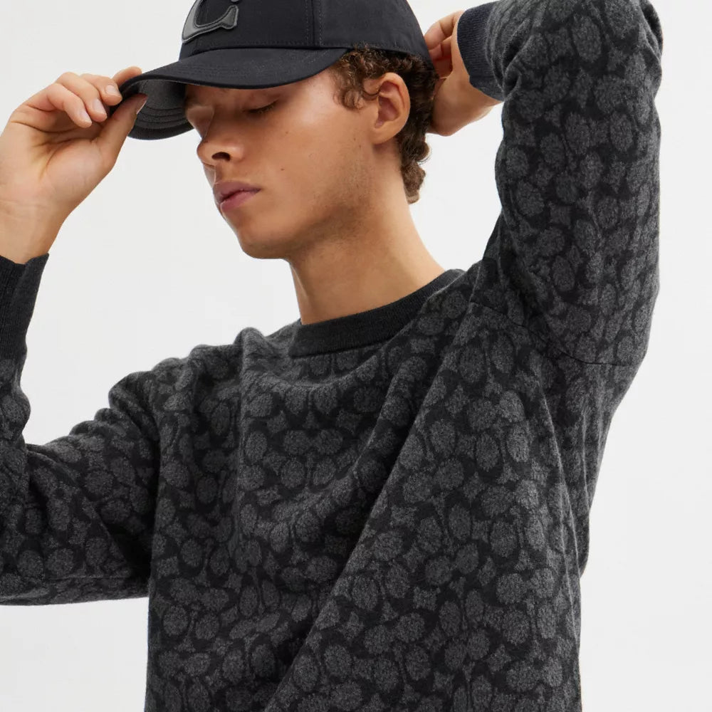 Signature Crewneck Sweater - Charcoal Signature