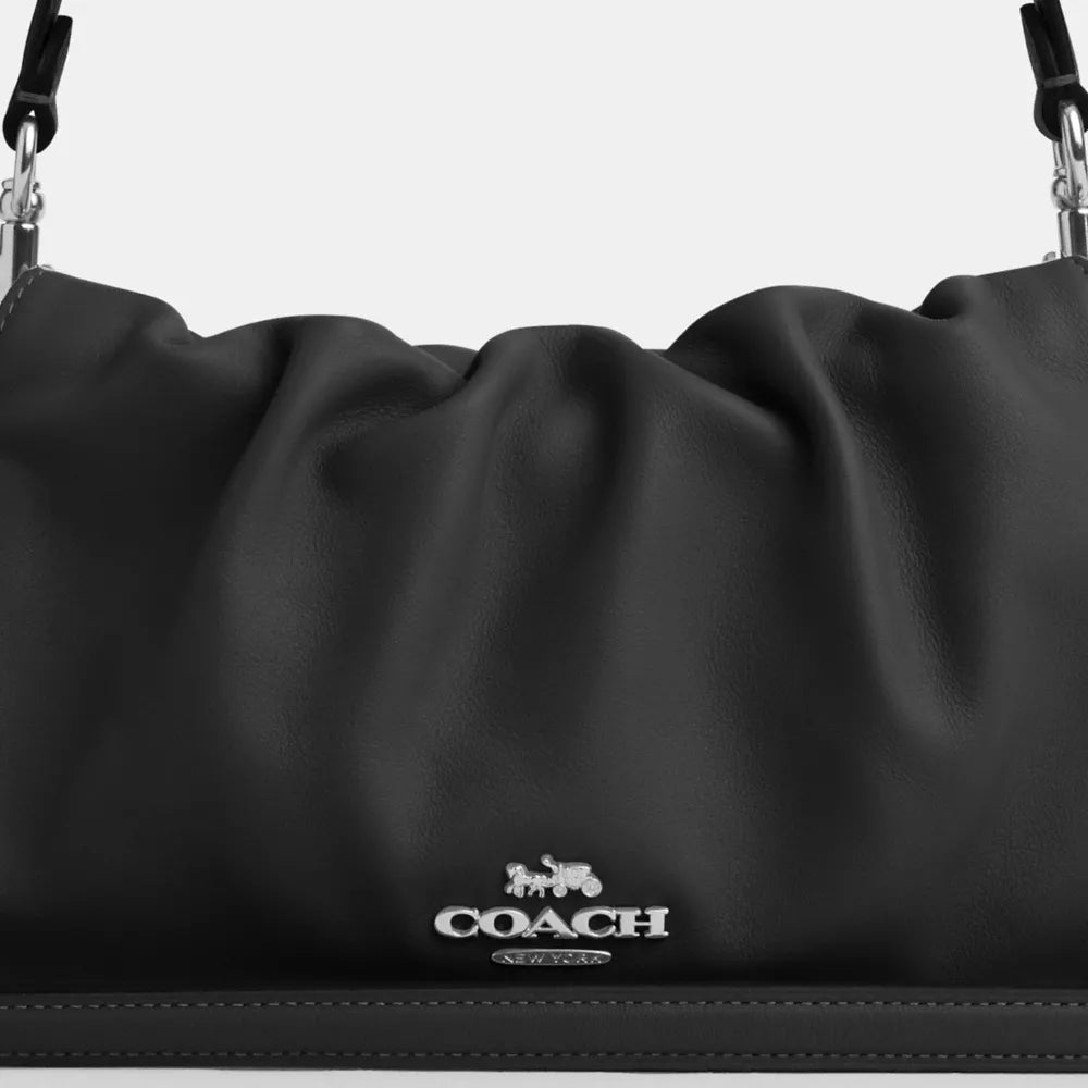 Faye Shoulder Bag - Smooth Leather/Silver/Black