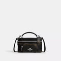 Rainer Crossbody Bag 18 With Pocket In Loved Leather - Silver/Black Brown