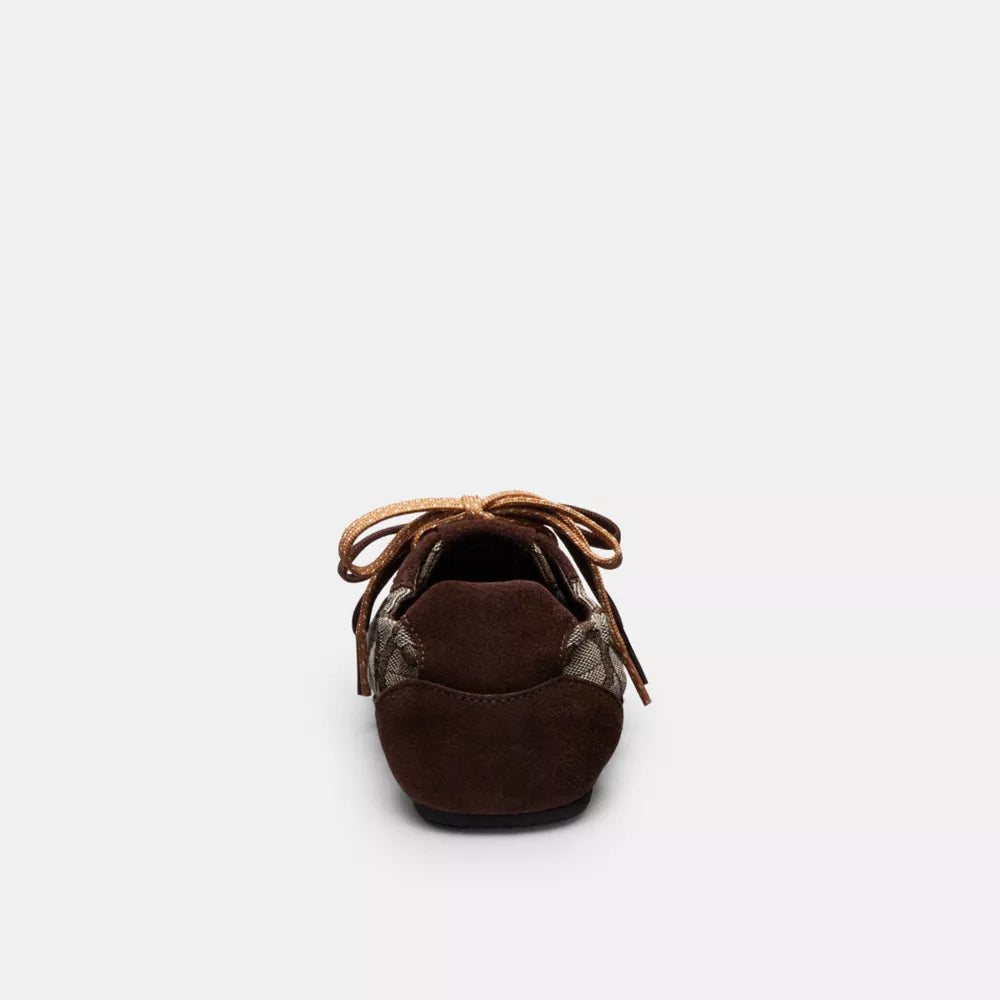 Soft Sneaker In Signature Jacquard - Maple/Oak