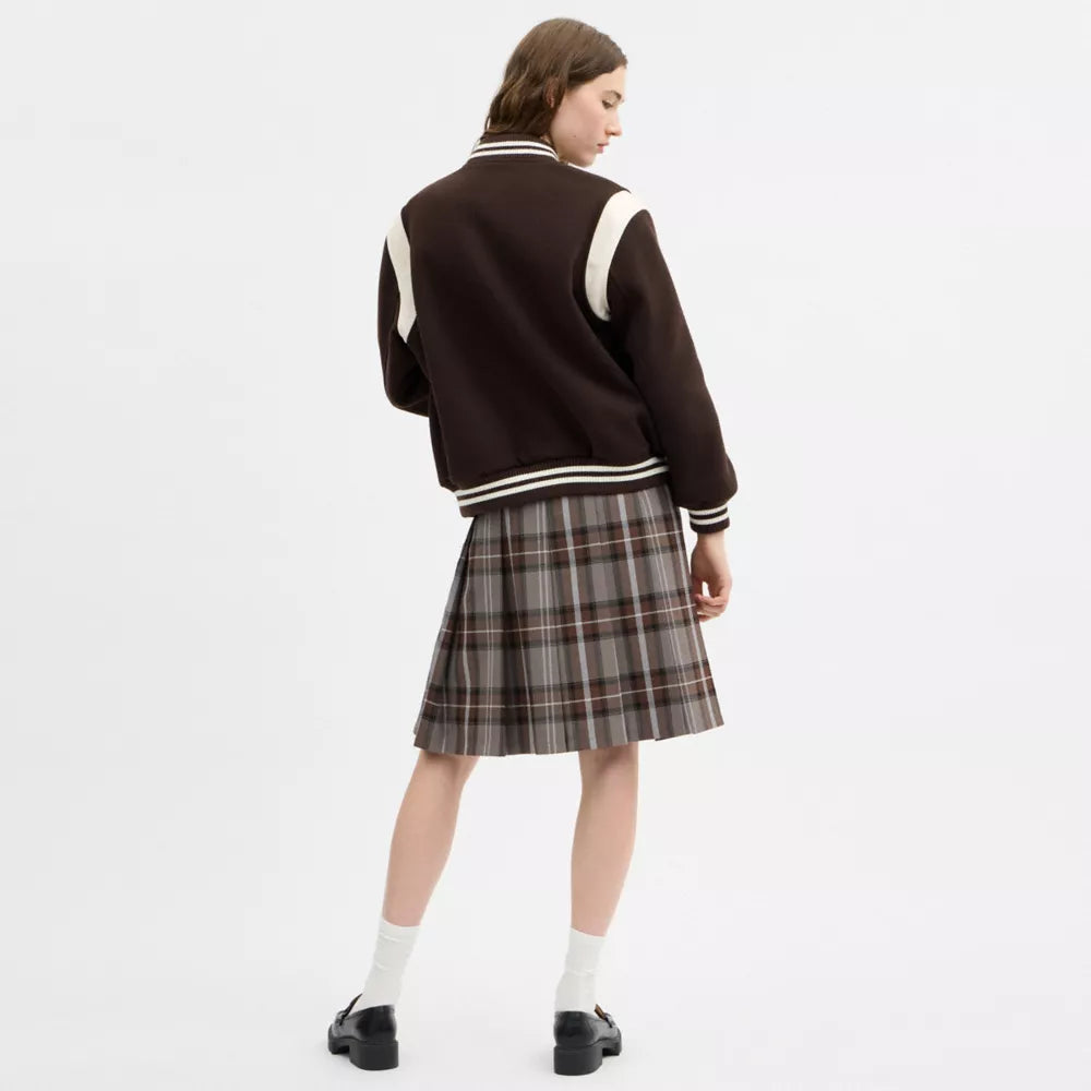 Wool Varsity Jacket - Hickory Brown