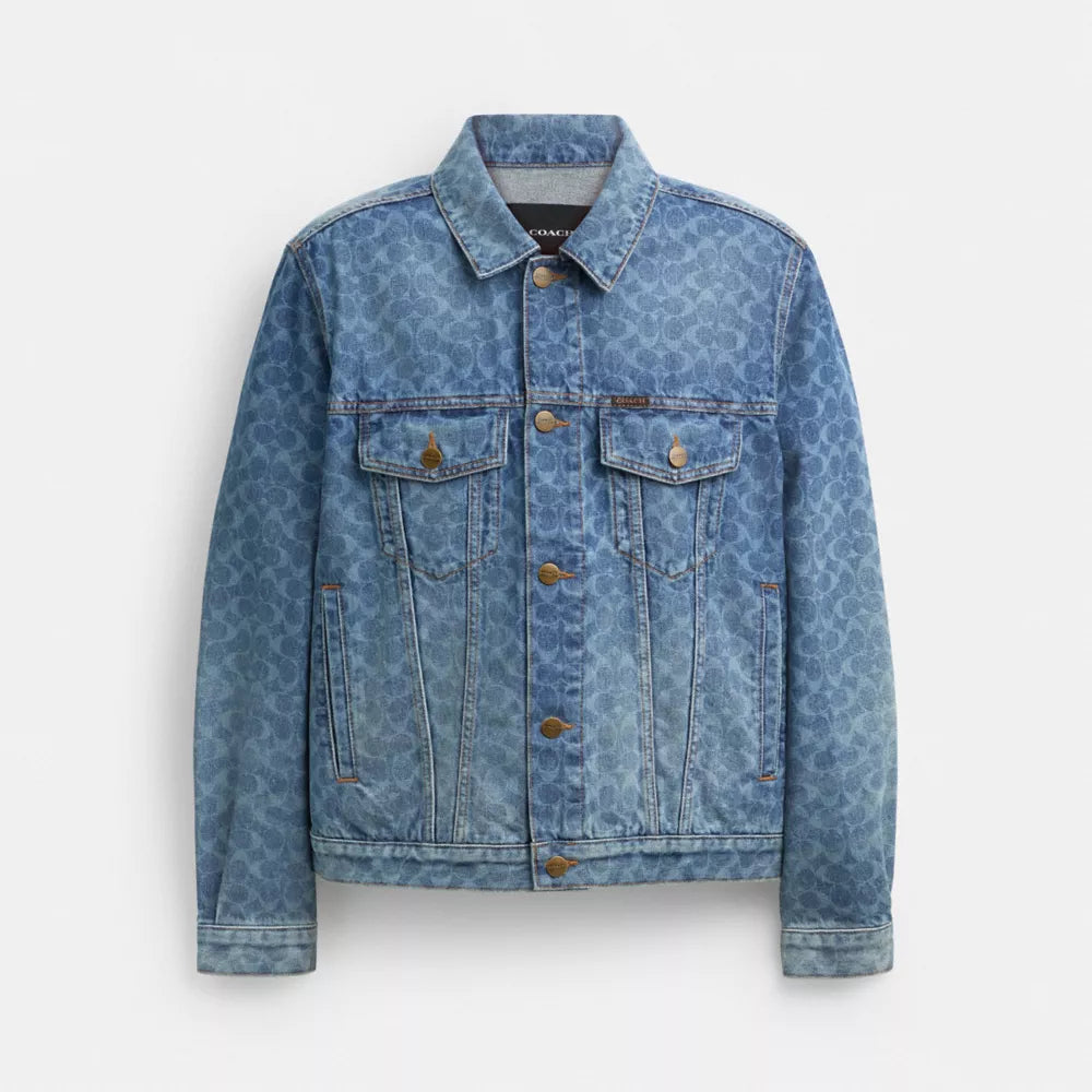 Signature Denim Trucker Jacket - Cold Spring Medium Wash