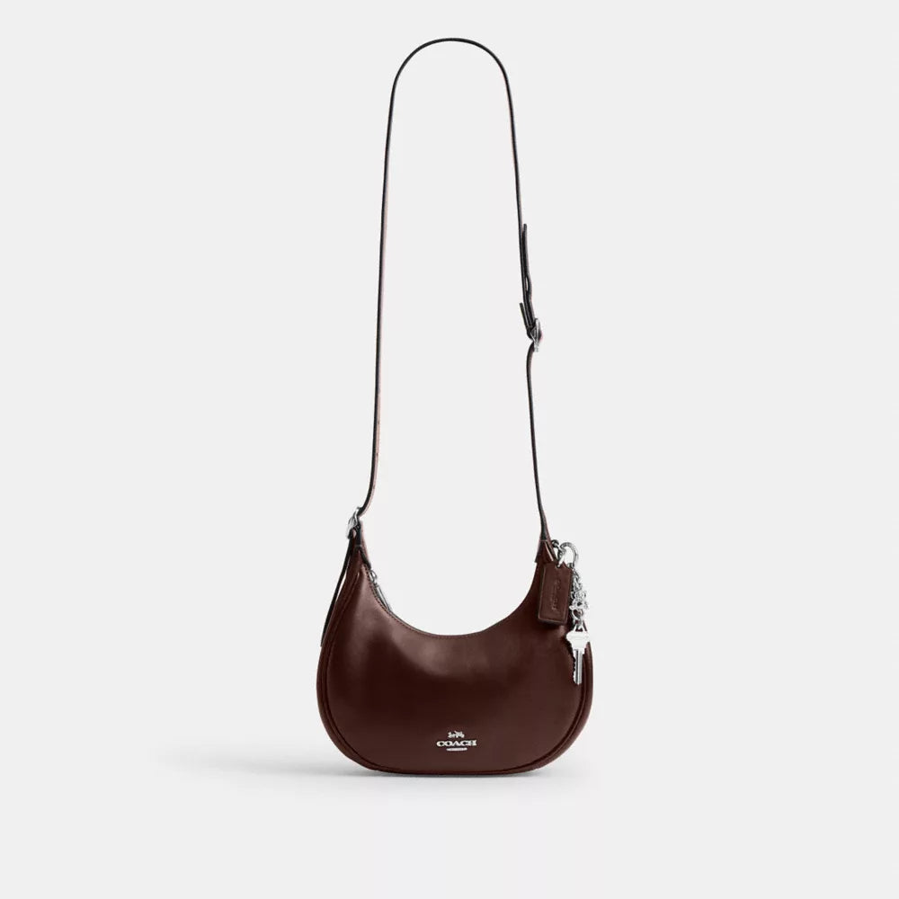 Emily Shoulder Bag - Crinkle Leather/Silver/Maple