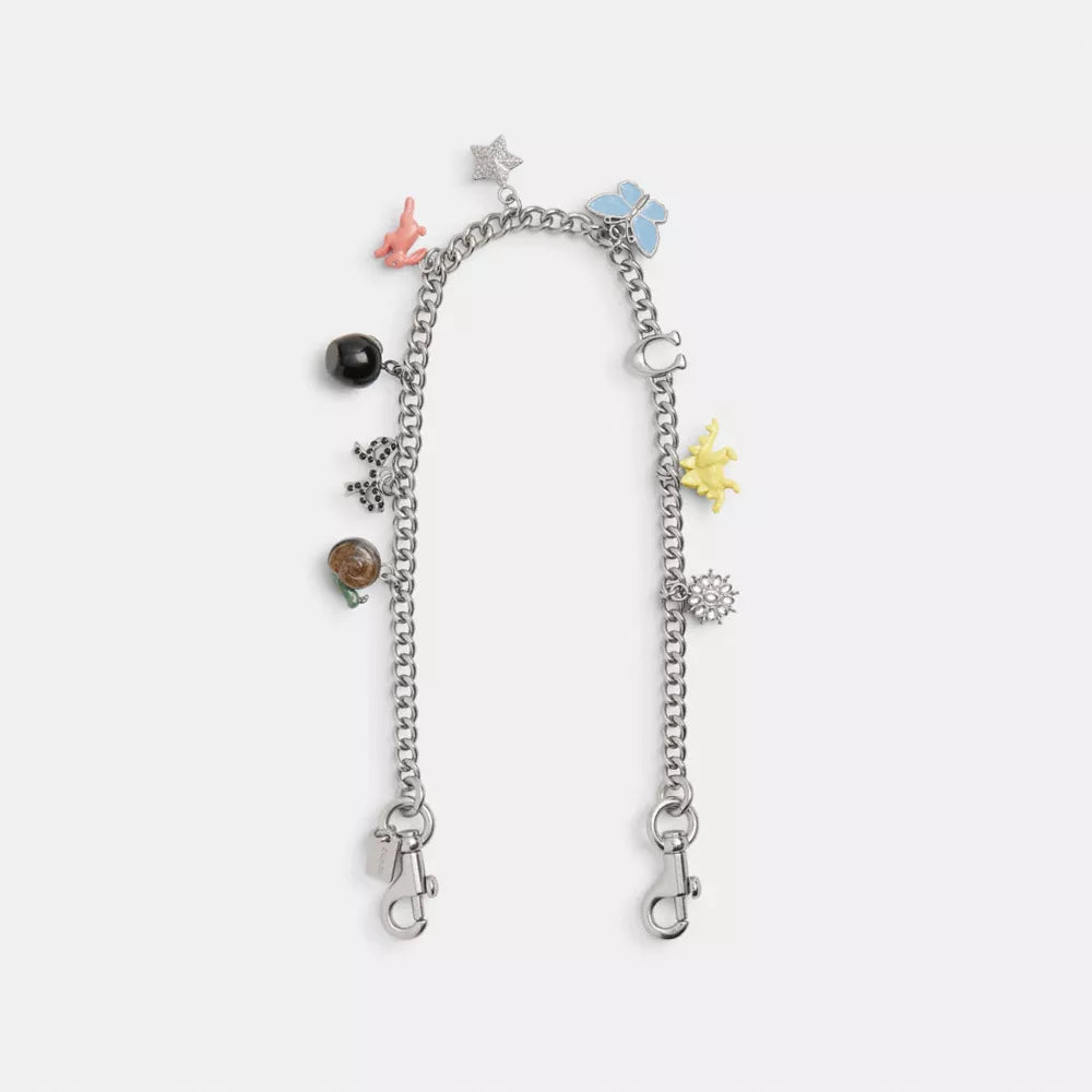 Chain Strap With Charms - Silver/Multi