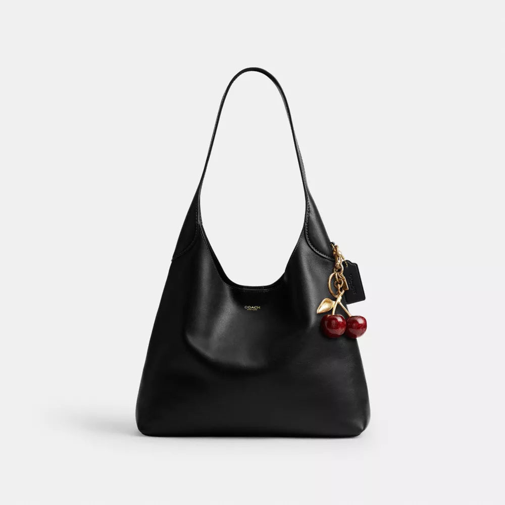 Brooklyn Shoulder Bag 34 - Natural Grain Leather/Brass/Black